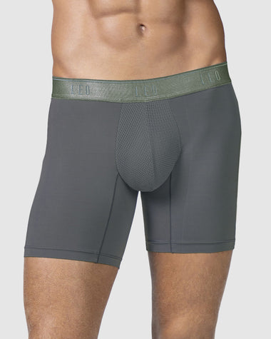 Bóxer deportivo largo con bolsillo lateral en microfibra#color_751-gris-oscuro
