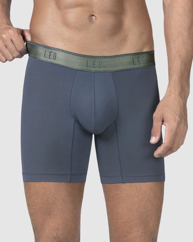 Bóxer deportivo largo con bolsillo lateral en microfibra#color_776-azul-oscuro