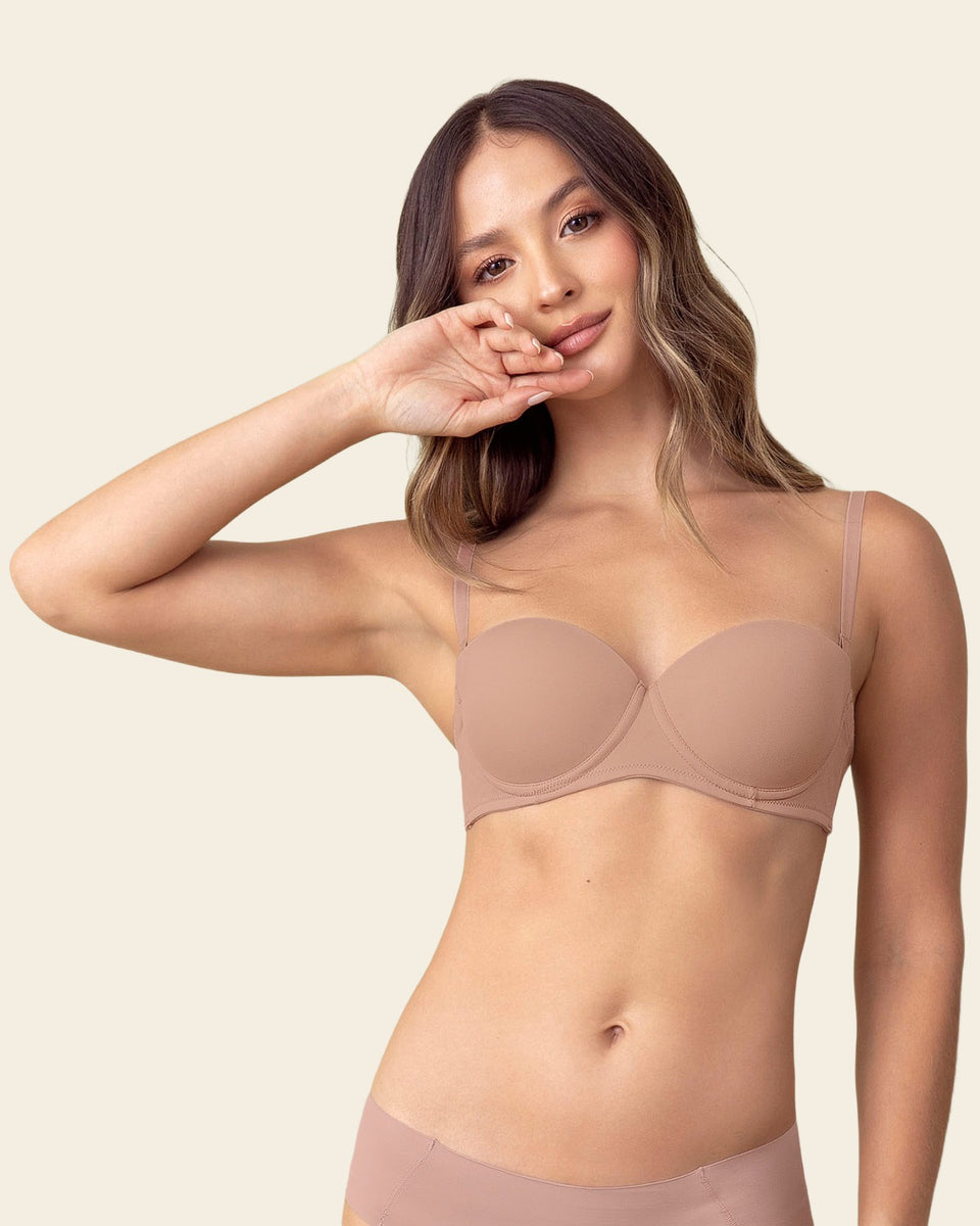 Brasier strapless con realce incorporado