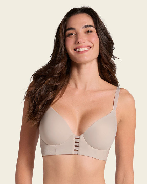 Brasier triangular de realce alto y buen cubrimiento Memory Bustier#color_802-cafe-claro