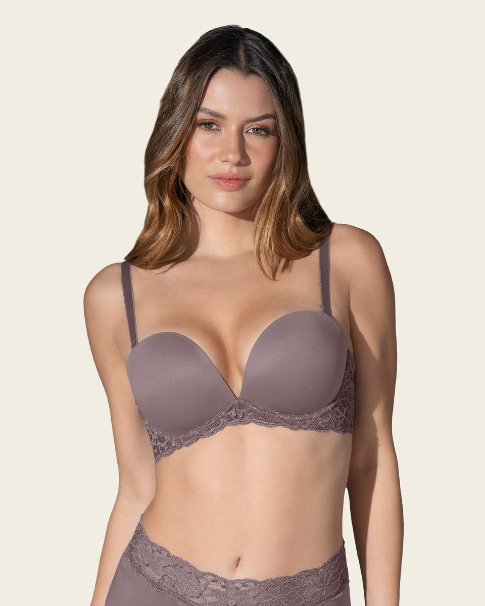 Brasier triple realce escote profundo
