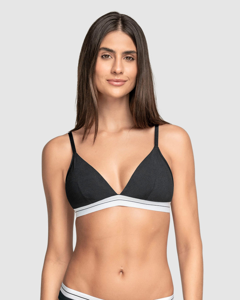 Brasier triangular en algodón liviano y cómodo