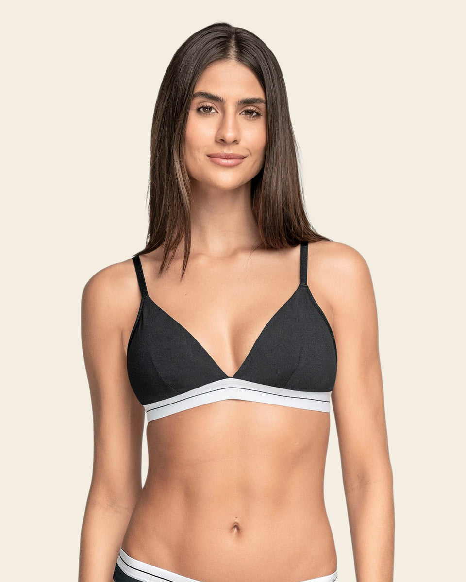Brasier triangular en algodón liviano y cómodo