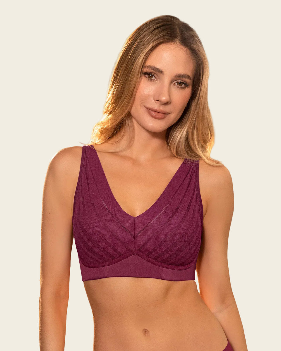 Brasier sin arco, alto cubrimiento en escote y espalda