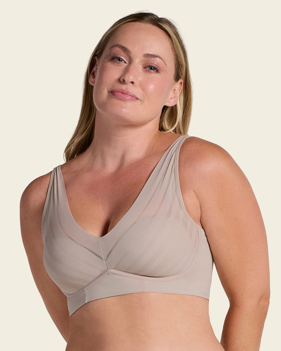 Brasier sin arco, alto cubrimiento en escote y espalda#color_802-cafe-claro