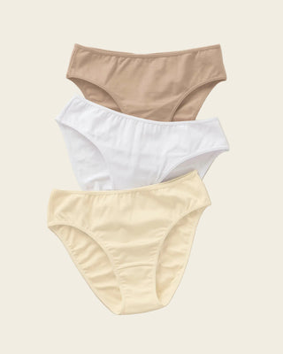 Paquete x 3 calzones tipo bikini con buen cubrimiento#color_s08-cafe-blanco-marfil