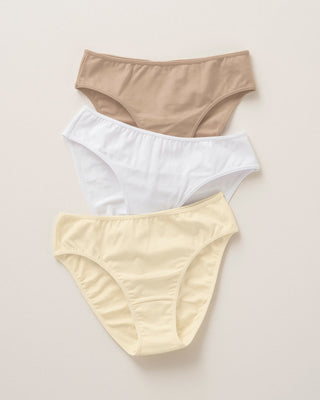 Paquete x 3 calzones tipo bikini con buen cubrimiento#color_s08-cafe-blanco-marfil