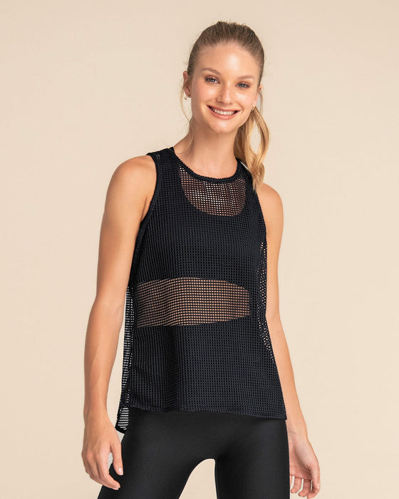 Camiseta manga sisa en malla#color_700-negro