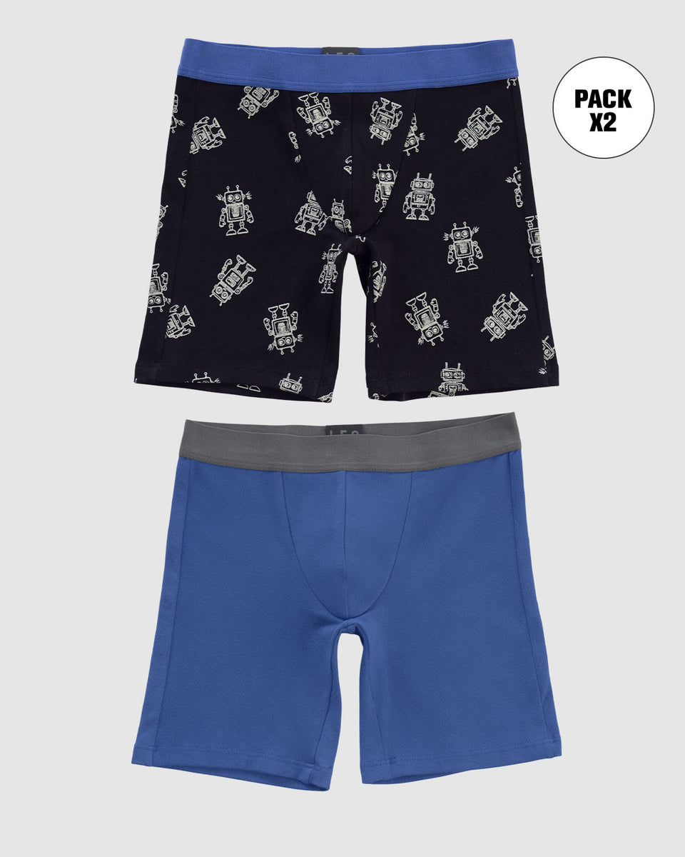 Paquete x2 bóxer largo para niño