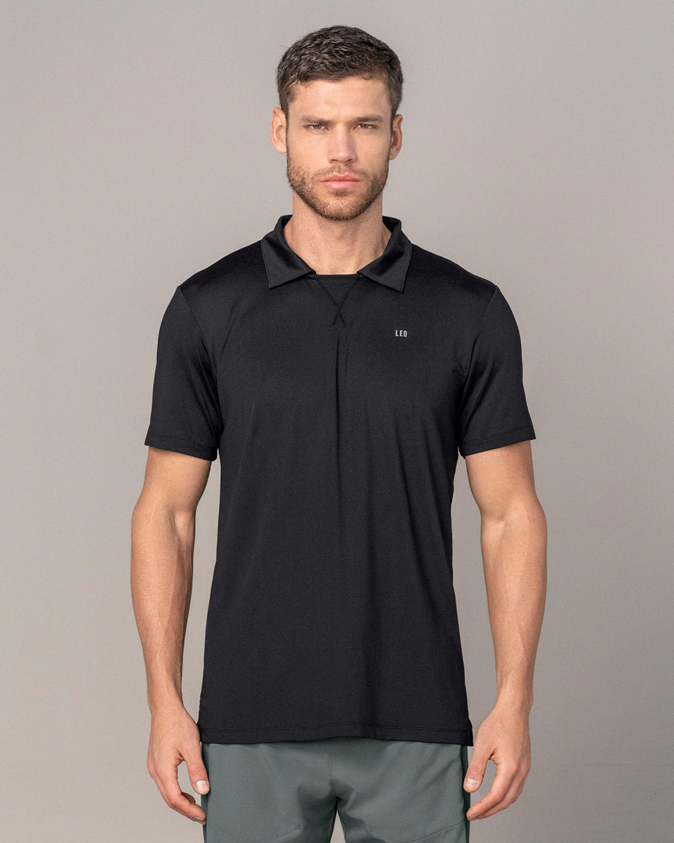Camiseta deportiva transpirable con cuello tipo polo