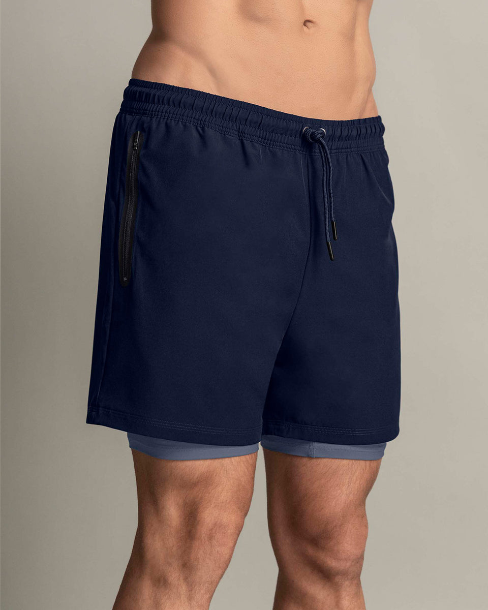 Short deportivo con bolsillo lateral con bóxer interno