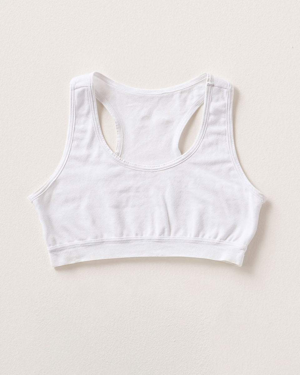 Top con espalda deportiva elaborado en algodón para niña