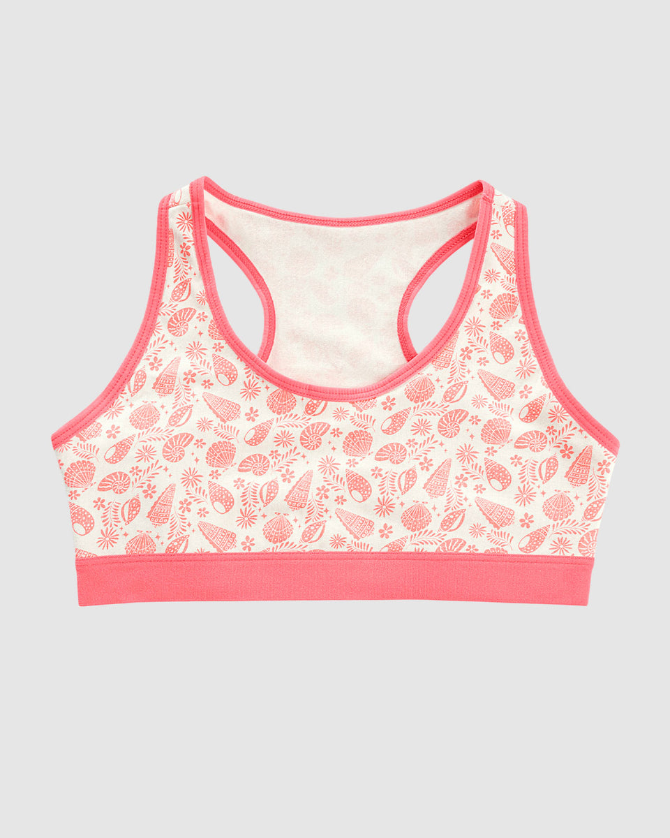 Top con espalda deportiva elaborado en algodón para niña