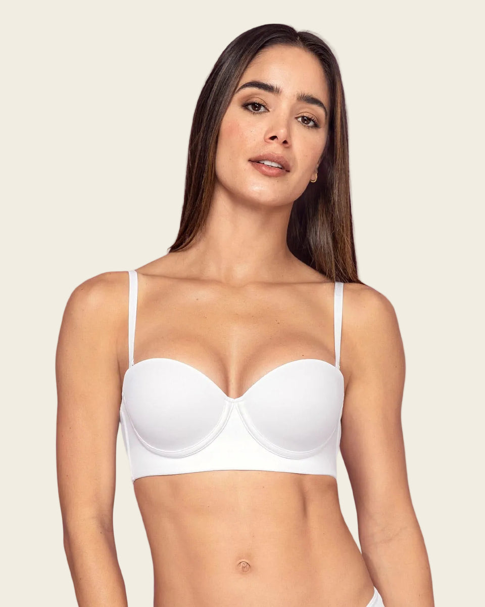 Brasier strapless de realce suave