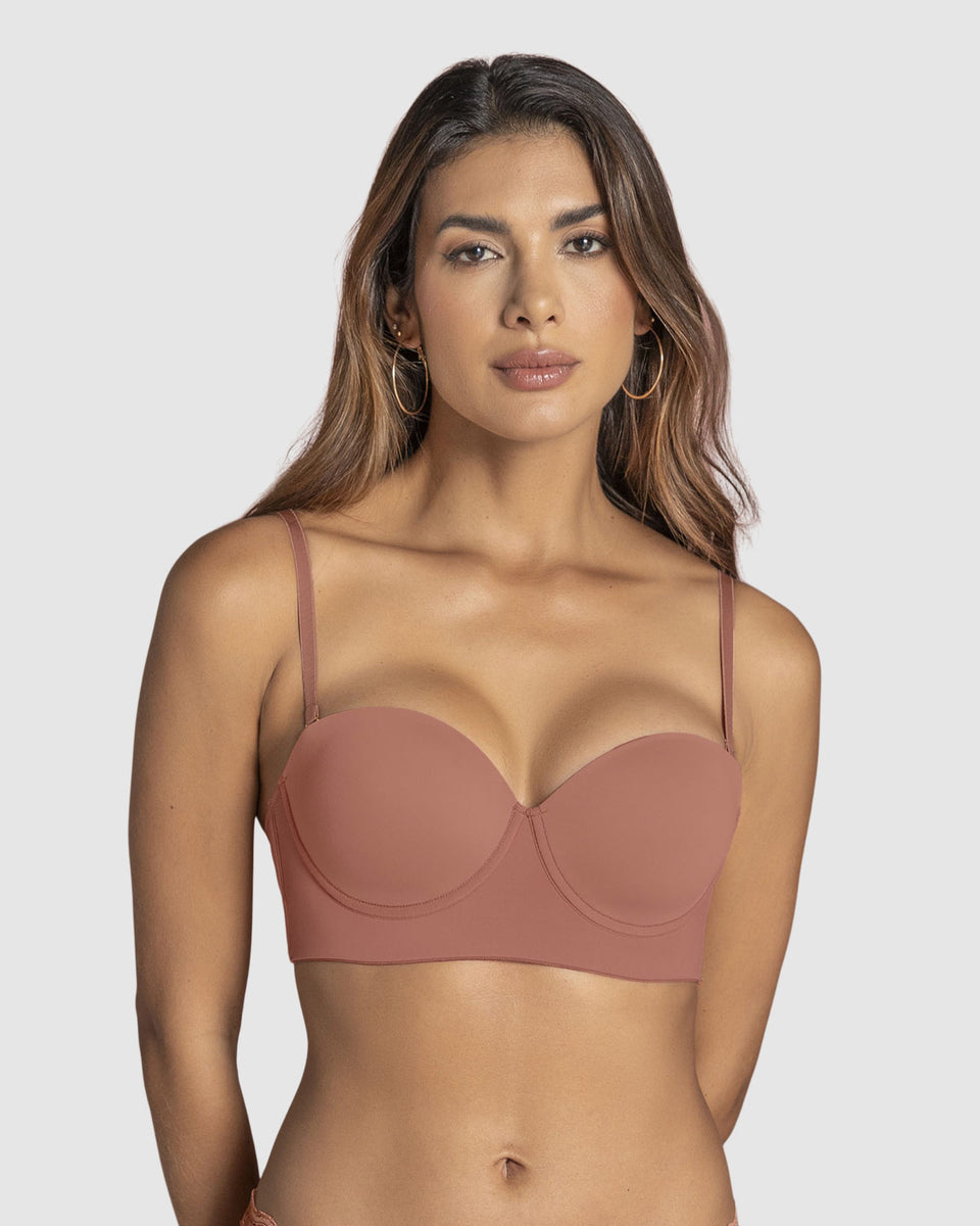 Brasier strapless de realce suave