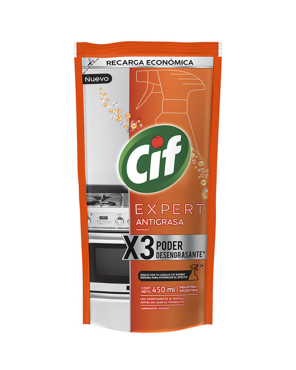 Limpiador Doypack Cif Expert Antigrasa y Baño 450ml