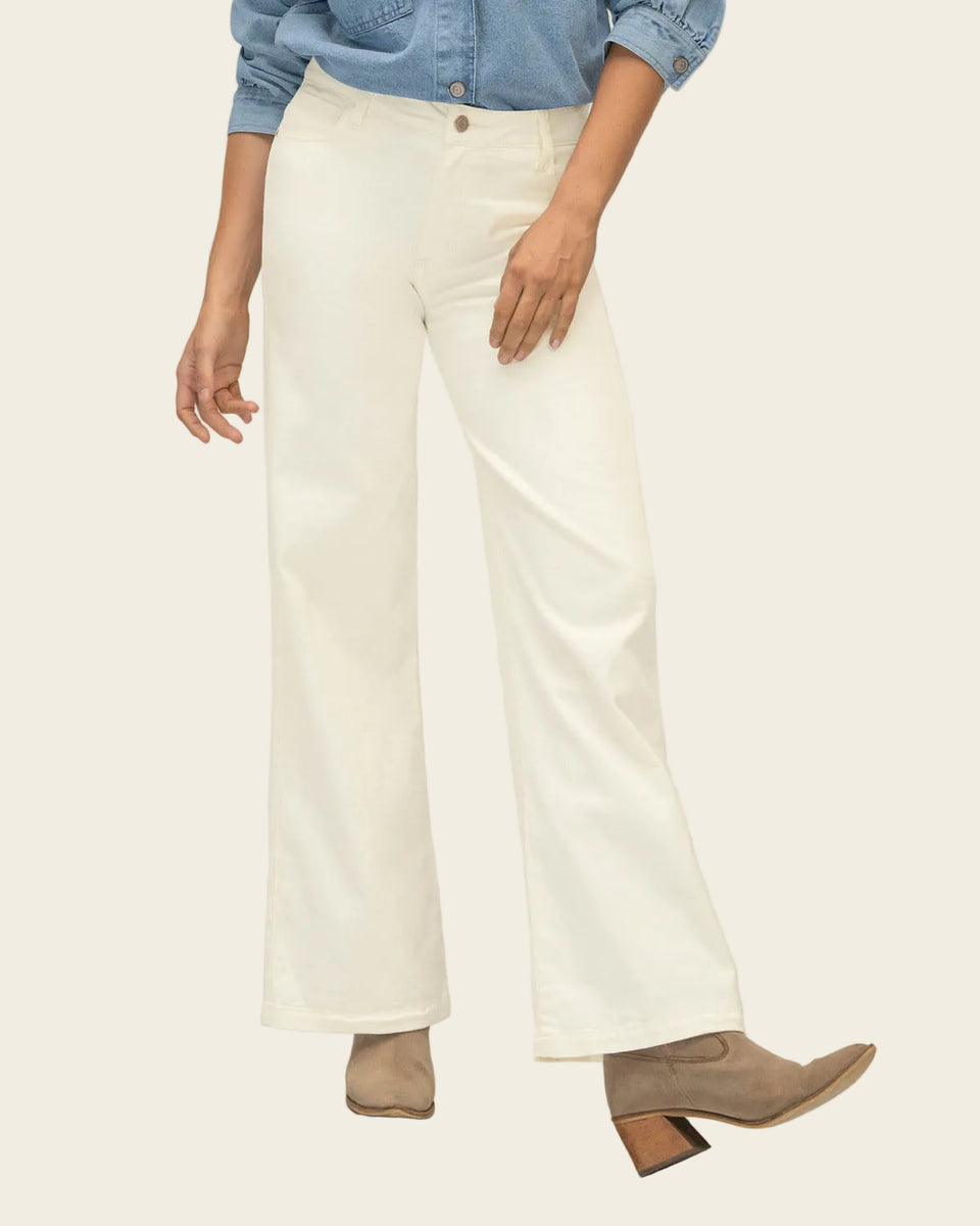 Jean bota ancha esencial para mujer