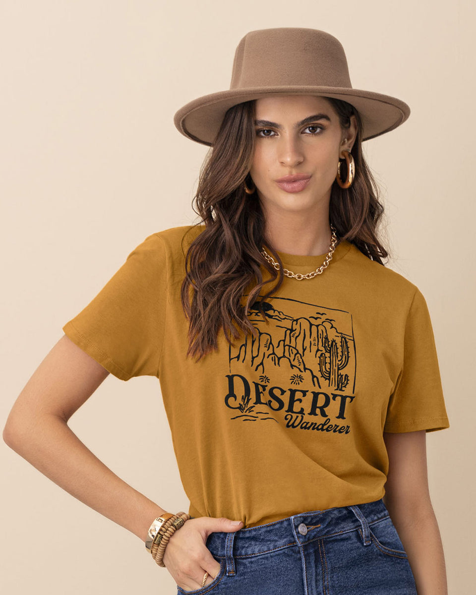 Camiseta manga corta con mensaje en el frente