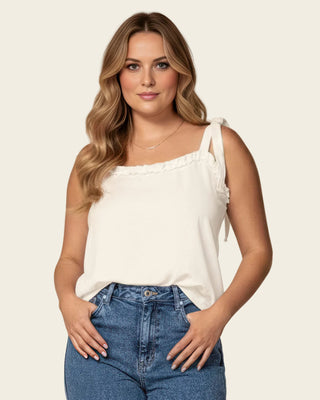 Blusa de tiritas anudables en hombros#color_018-marfil