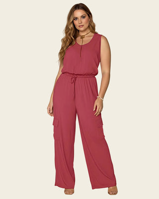 Enterizo largo con bolsillos tipo cargo#color_c31-rosado