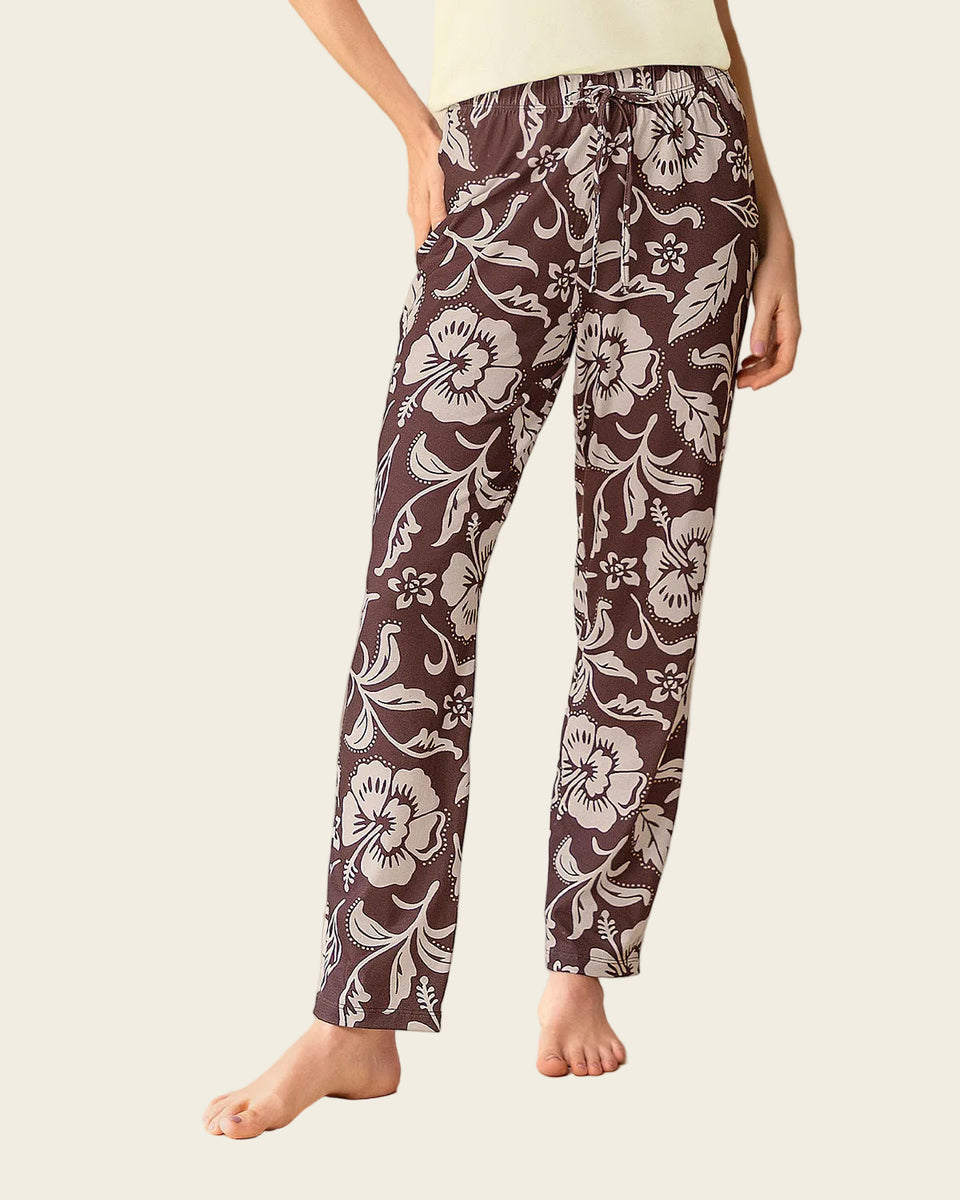 Pantalón de pijama con estampado navideño para mujer