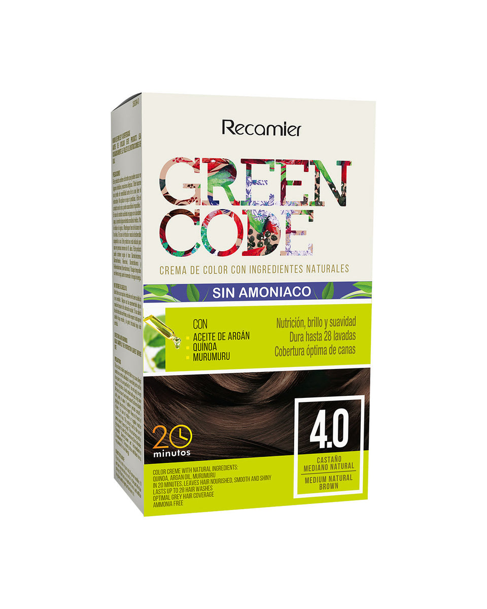 Tinte green code sin amoniaco