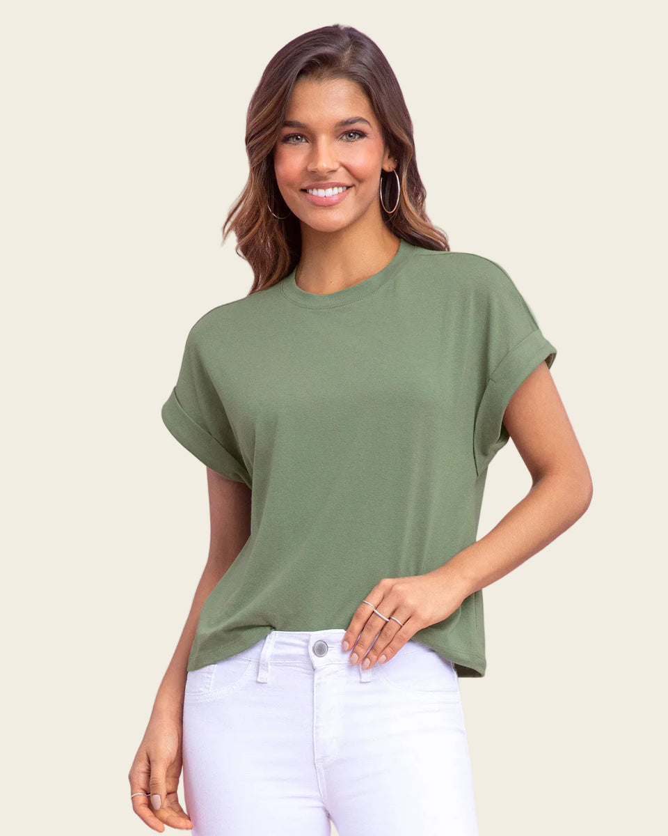Camiseta con cuello redondo