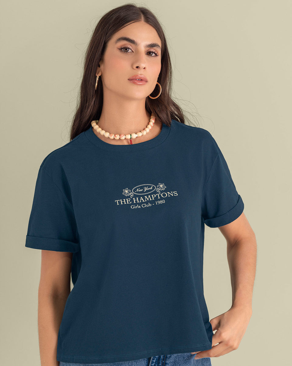 Camiseta básica manga corta con estampado