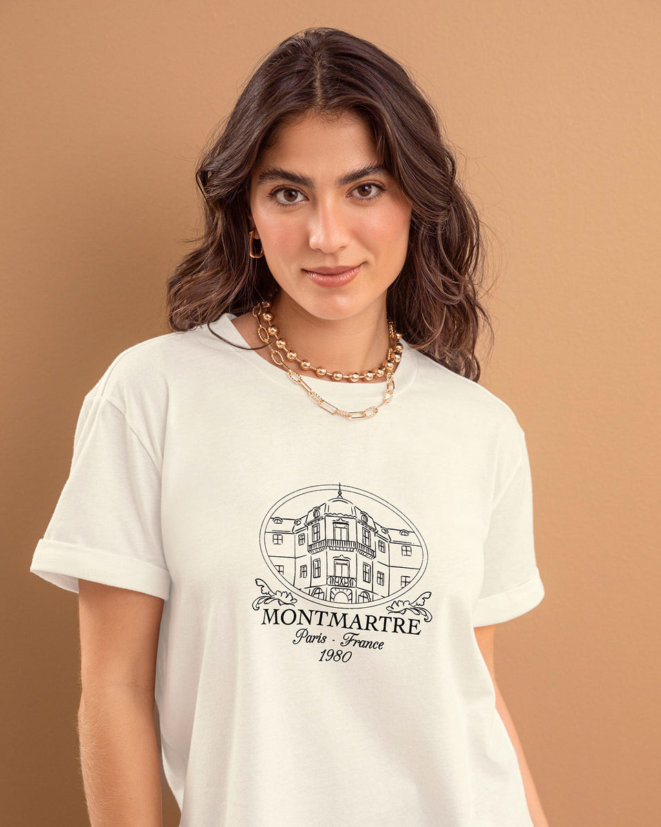 Camiseta básica manga corta con estampado