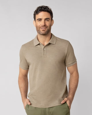 Camiseta polo manga corta con botones funcionales#color_a56-arena-jaspe