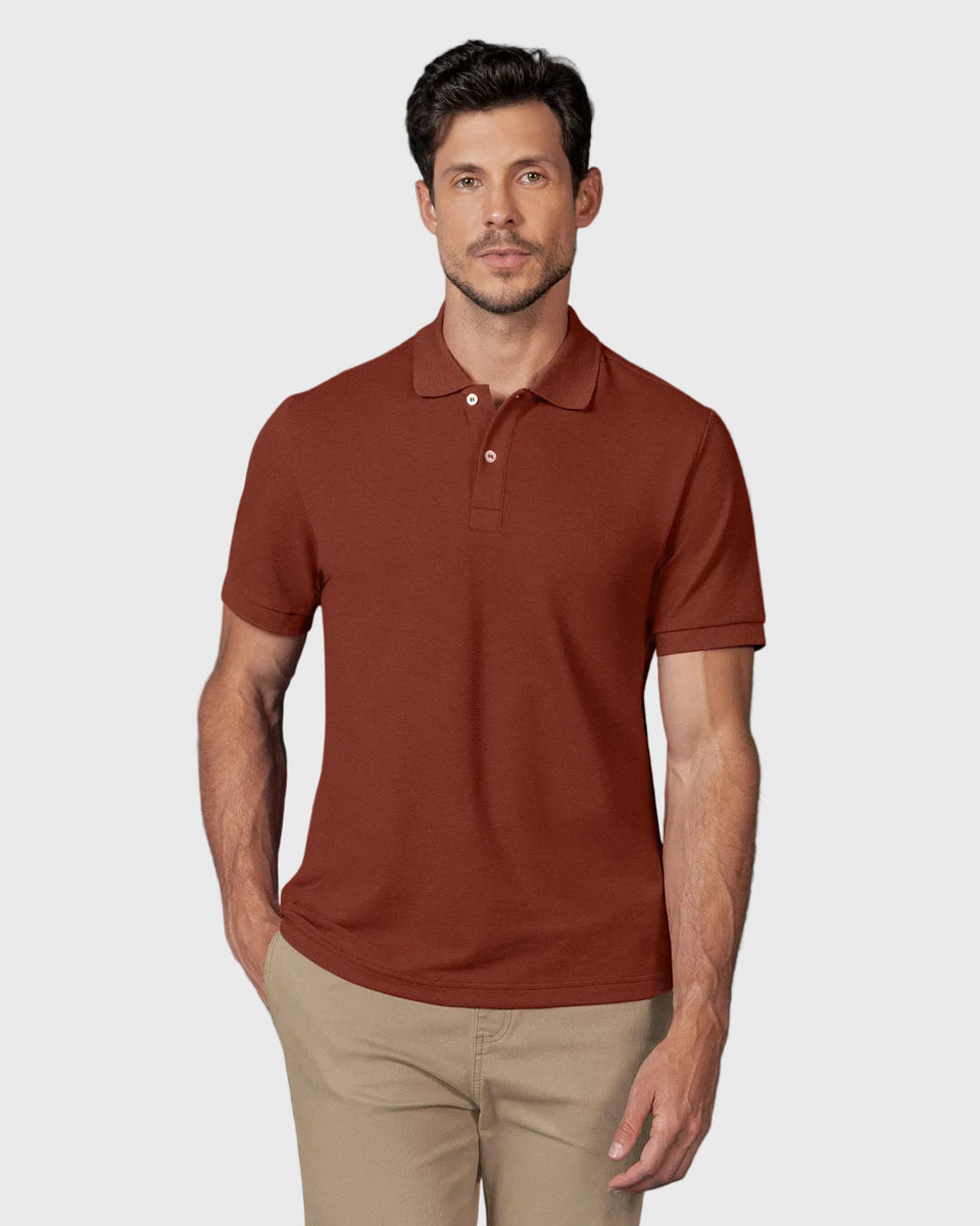 Camiseta polo manga corta con botones funcionales