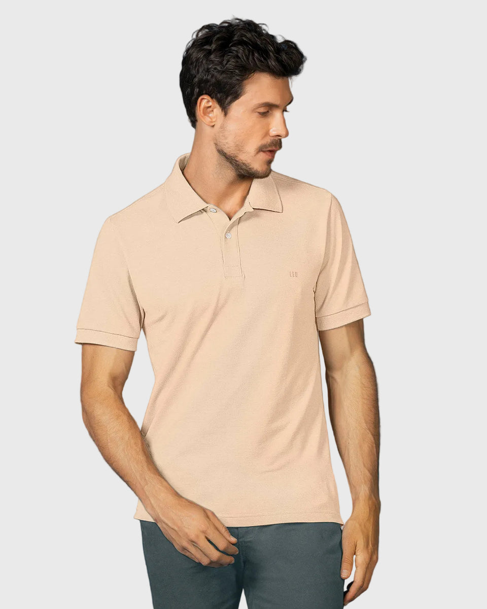 Camiseta polo manga corta con botones funcionales