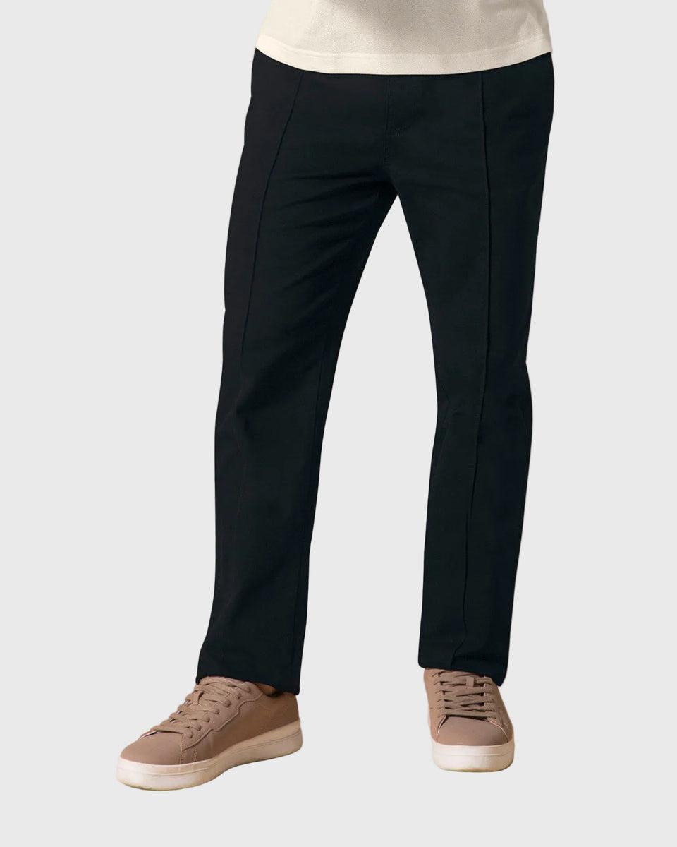 Pantalón bota recta para hombre con elástico en cintura