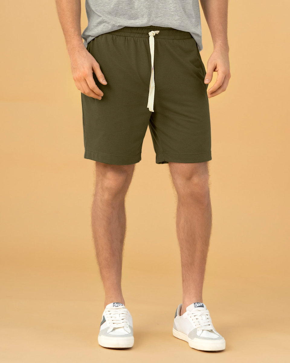 Bermuda con elástico en cintura para hombre