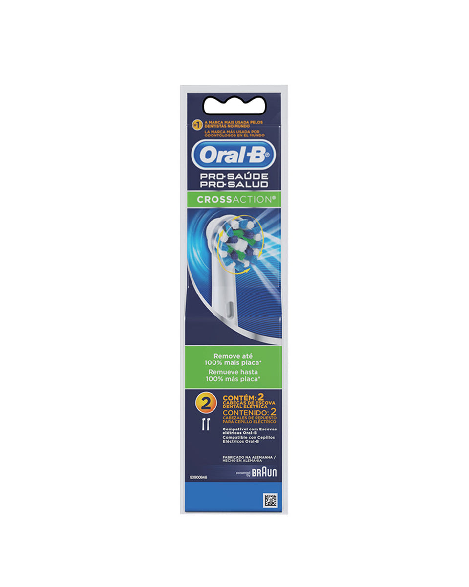 Cabezales para cepillo eléctrico oral-b cross action 2 unidades