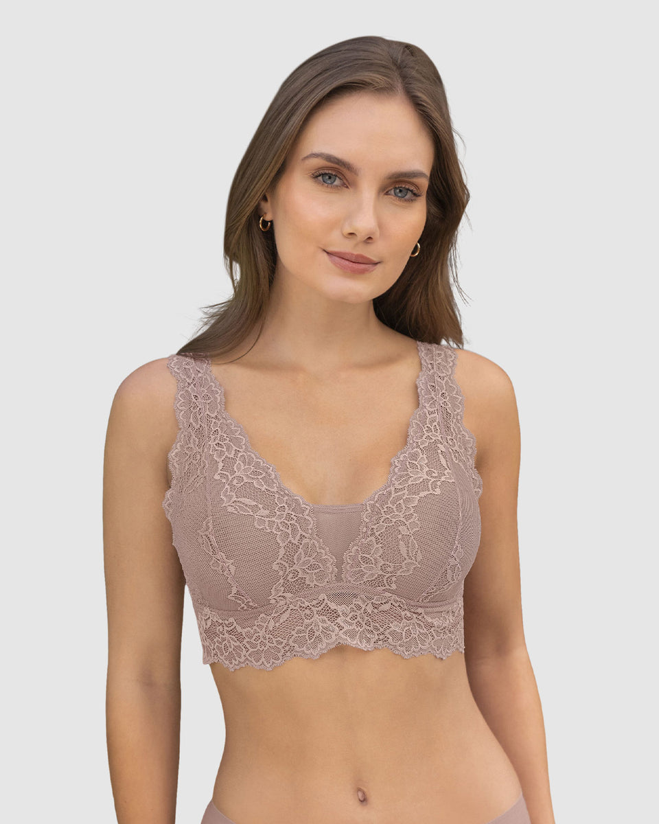Bralette triangular en encaje ultracómodo