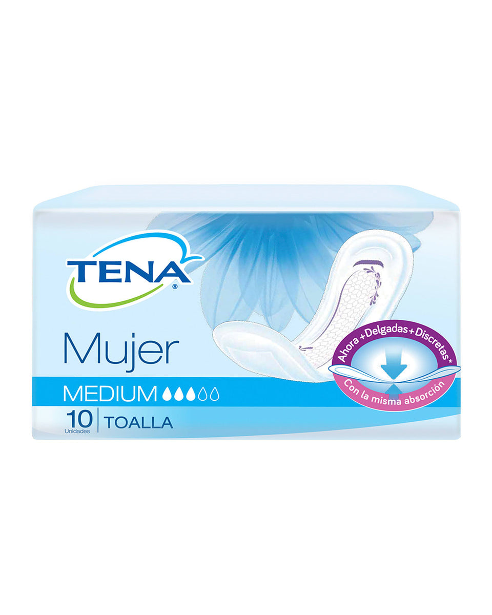 Toalla Higiénica Tena Discreet Medium x10
