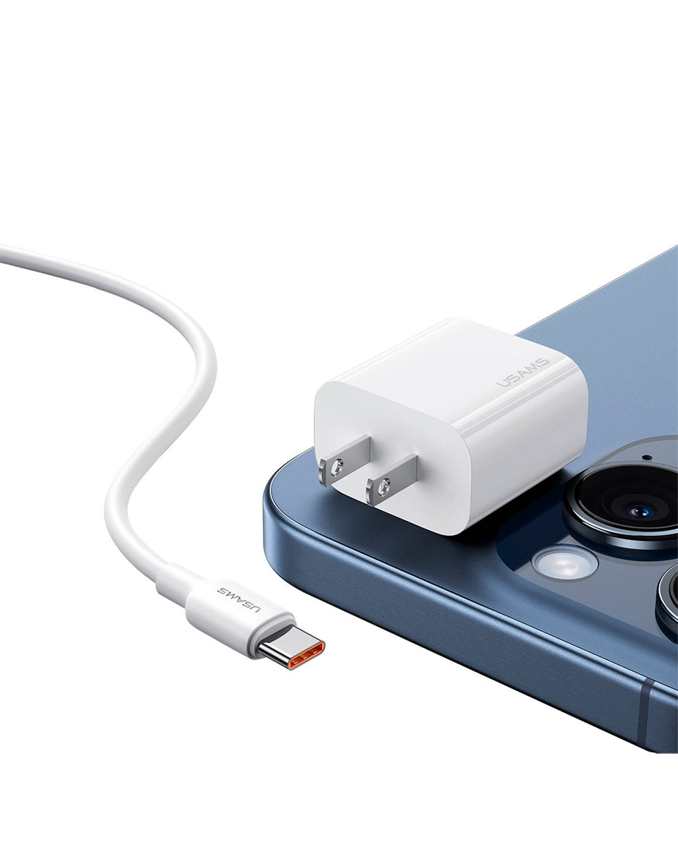 Kit Cargador Pared Ultra Rapido PD 20W + Cable TypeC a Type-C PD 60W