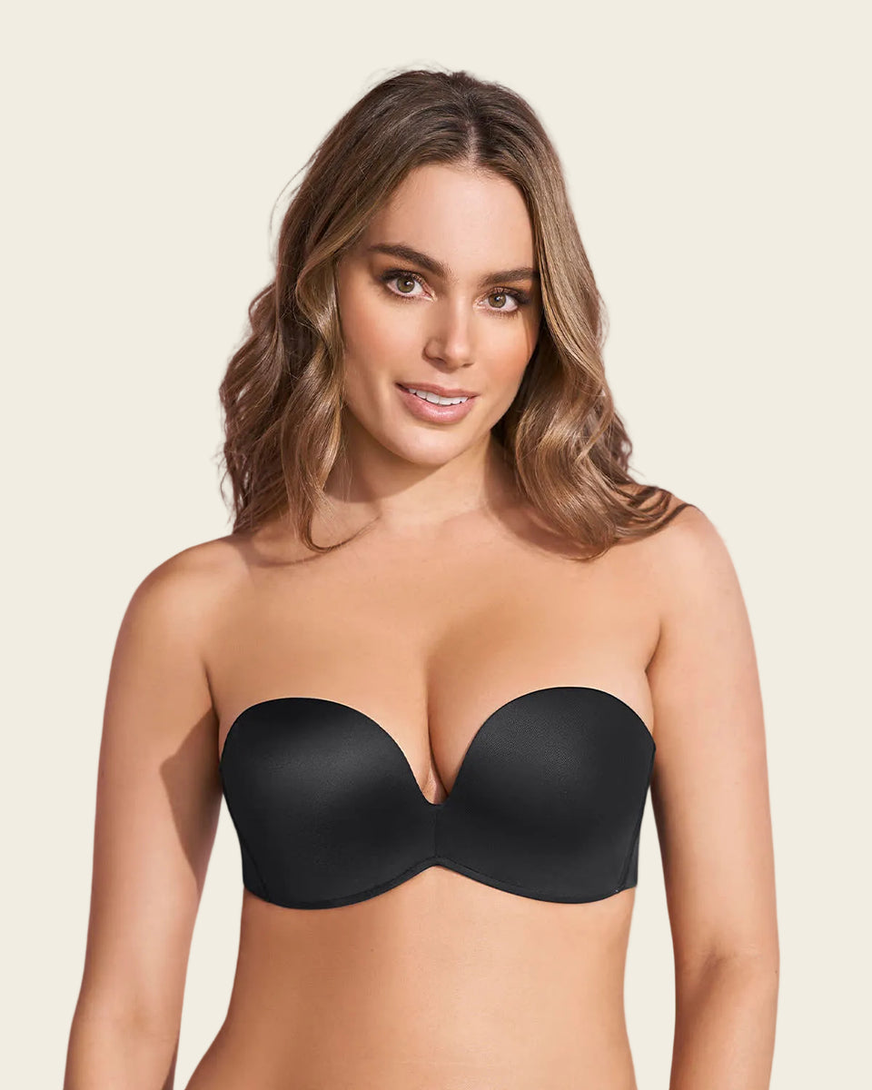 Brasier strapless antigravedad de realce alto sin arco