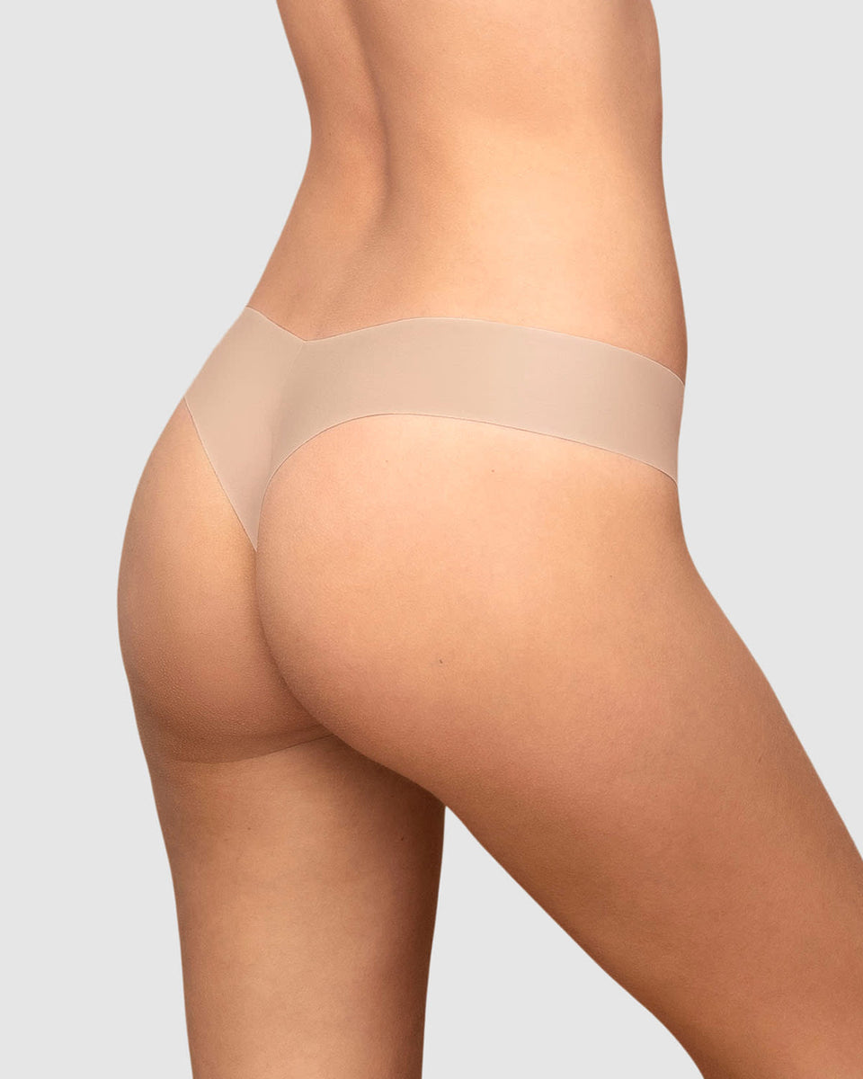 Calzón brasilera invisible ultraplano sin elásticos y de pocas costuras