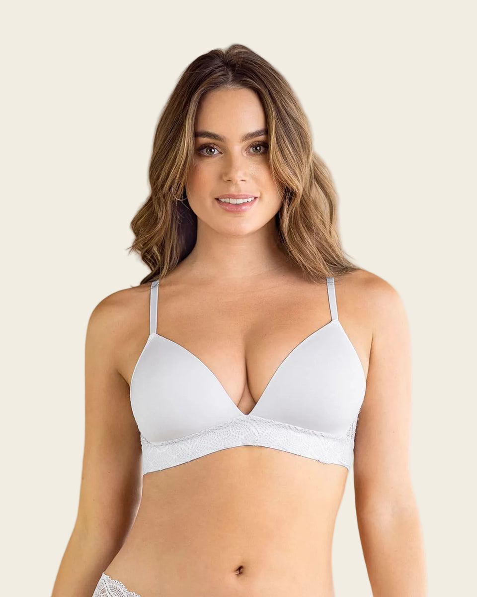 Brasier escote profundo ultra cómodo con encaje en la base y espalda