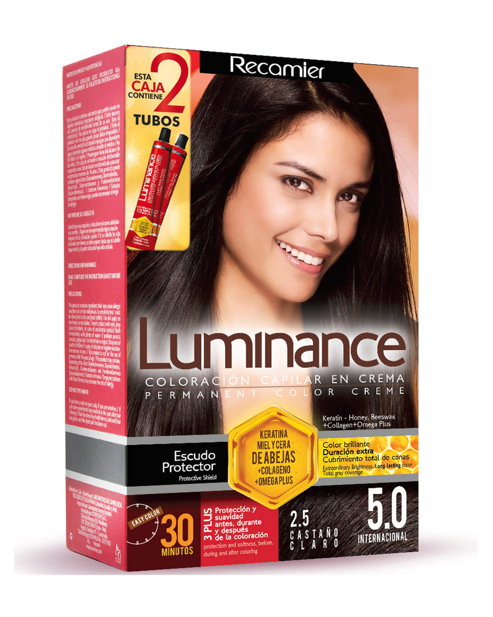 Coloración capilar en crema luminance kit doble tubo