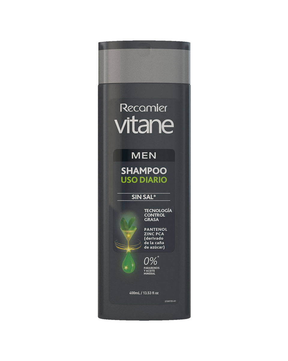 Shampoo uso diario sin sal men vitane