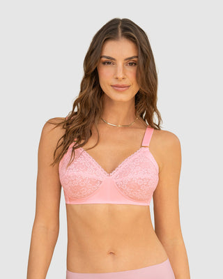 Brasier clásico sin arco con copas en encaje#color_301-rosado
