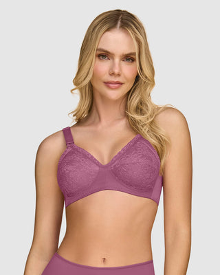 Brasier clásico sin arco con copas en encaje#color_402-morado