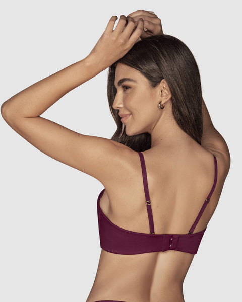 Brasier strapless Antigravedad de realce alto sin arco#color_430-vino
