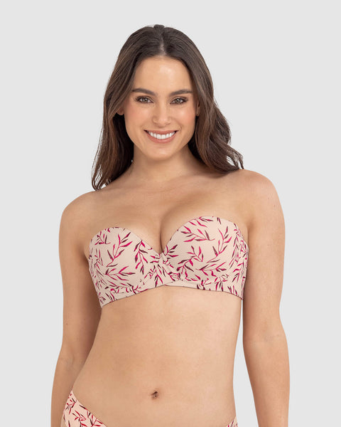 Brasier Strapless de Doble Realce que Aumenta dos Tallas de Copa#color_b10-estampado-ramas