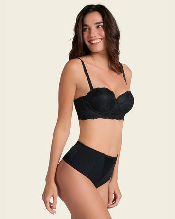 Brasier balconet de realce alto en encaje con máximo cubrimiento de espalda special fit#color_700-negro