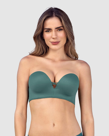 Brasier WOW de triple realce ideal como strapless#color_b25-verde-pino