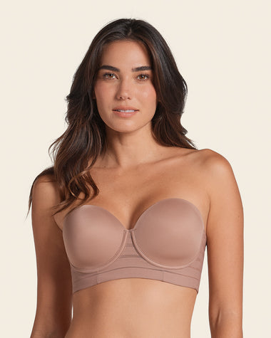 Brasier tipo bustier support strapless#color_857-cafe